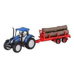 Foto van Jamara new holland tractor met houtkar 35 cm blauw