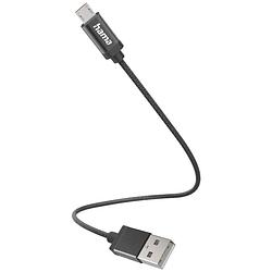 Foto van Hama usb-laadkabel usb 2.0 usb-a stekker, usb-micro-b stekker 0.2 m zwart 00201583