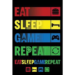 Foto van Pyramid eat sleep game repeat poster 61x91,5cm