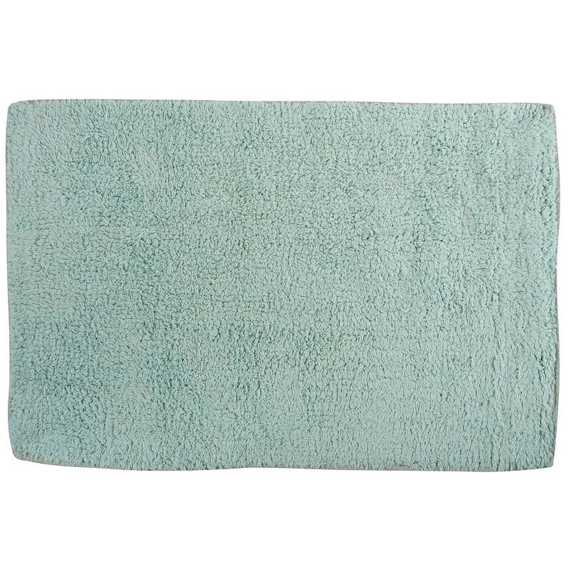 Foto van Msv badkamerkleedje/badmat voor op de vloer - mintgroen - 45 x 70 cm - badmatjes