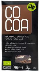 Foto van Cocoa reep pecannoten 70% pure chocolade