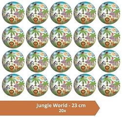 Foto van Bal - voordeelverpakking - jungle world - 23 cm - 20 stuks