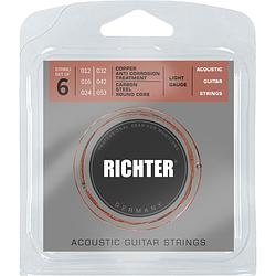 Foto van Richter 1840 acoustic guitar strings 12-53 snarenset voor westerngitaar