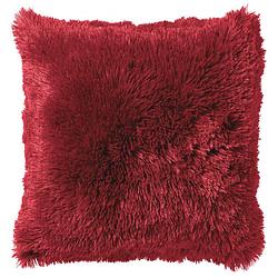 Foto van Dutch decor fluffy - kussenhoes unikleur chili pepper 45x45 cm - rood - rood