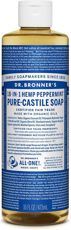 Foto van Dr. bronner magical soap pepermunt 473ml