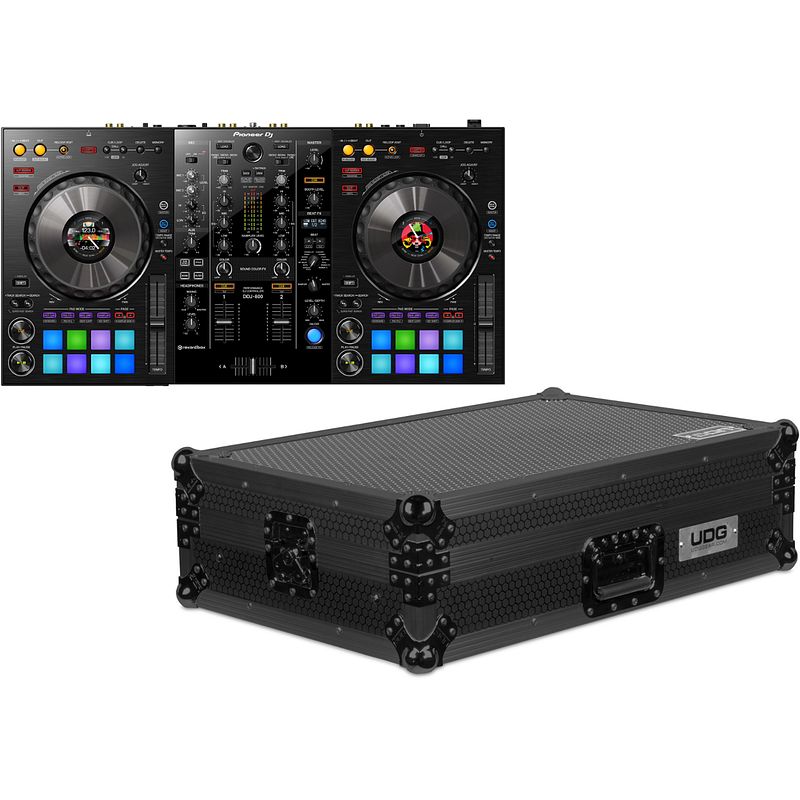 Foto van Pioneer dj ddj-800 + udg ultimate u91071bl flightcase