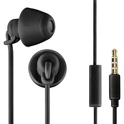 Foto van Thomson ear3008bk piccolino in ear oordopjes kabel zwart noise cancelling headset, volumeregeling