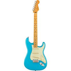 Foto van Fender american professional ii stratocaster miami blue mn elektrische gitaar met koffer