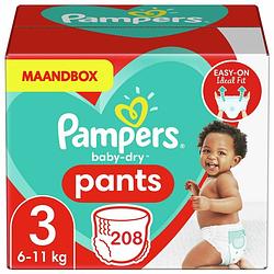 Foto van Pampers - baby dry pants - maat 3 - maandbox - 208 stuks - 6/11kg