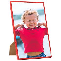 Foto van The living store trendy fotolijsten - set van 5 - rood - 18x24 cm - beschermende achterplaat - eenvoudig verwisselbare