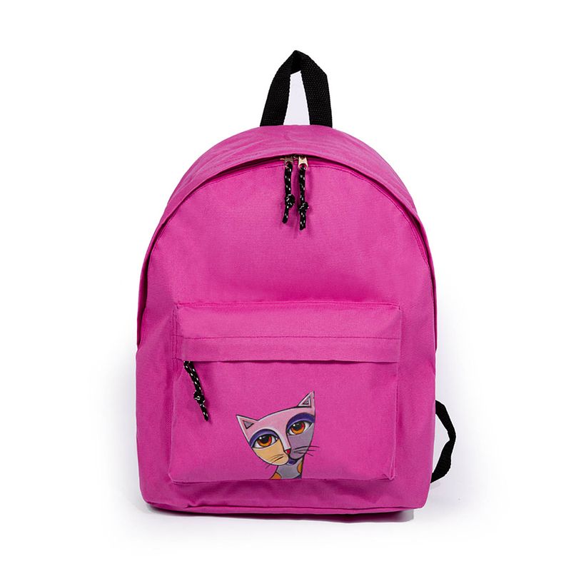 Foto van Biggdesign owl and city rugtas - rugzak meisjes - schooltas - waterdicht - roze - 43cm