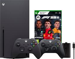 Foto van Xbox series x + f1 23 + microsoft xbox controller zwart + play & charge kit