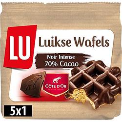 Foto van Lu luikse wafels met cote d'sor chocolade 5 stuks 260g bij jumbo