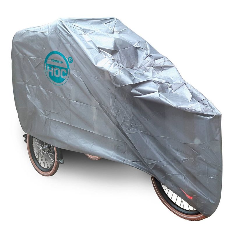 Foto van Cuhoc topkwaliteit diamond bakfietshoes voor grotere / elektrische bakfiets hoes (met huif) - bakfiets hoes