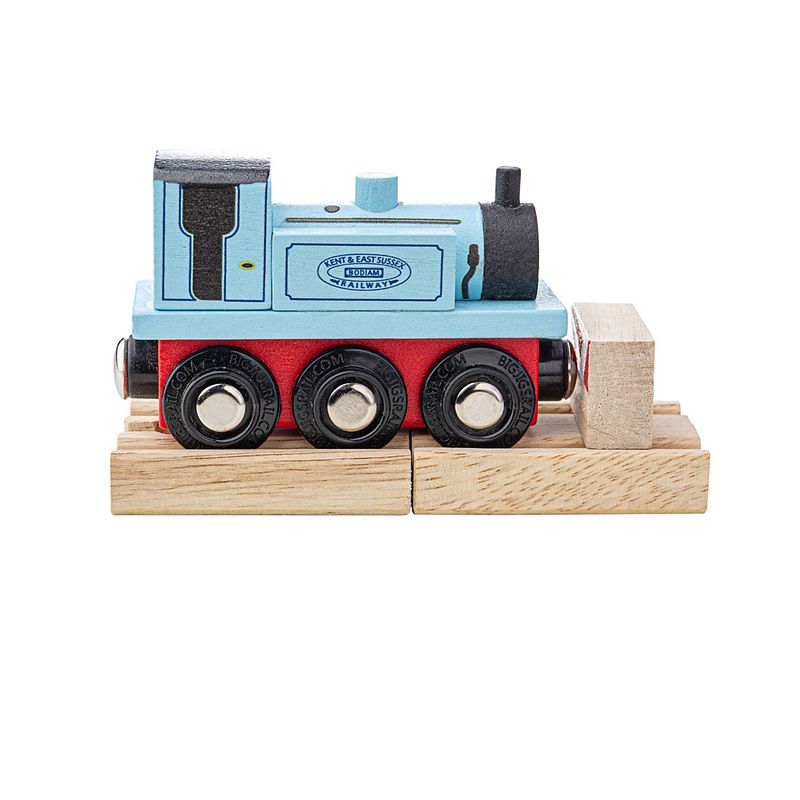 Foto van Bigjigs terrier locomotief blauw