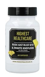 Foto van Highest healthcare rode rijst q10 & zwarte knoflook capsules