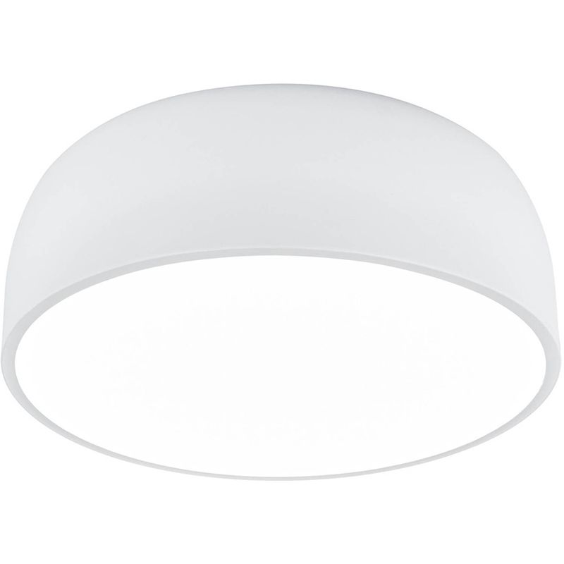 Foto van Led plafondlamp - plafondverlichting - trion barnon - e27 fitting - 4-lichts - rond - mat wit - aluminium