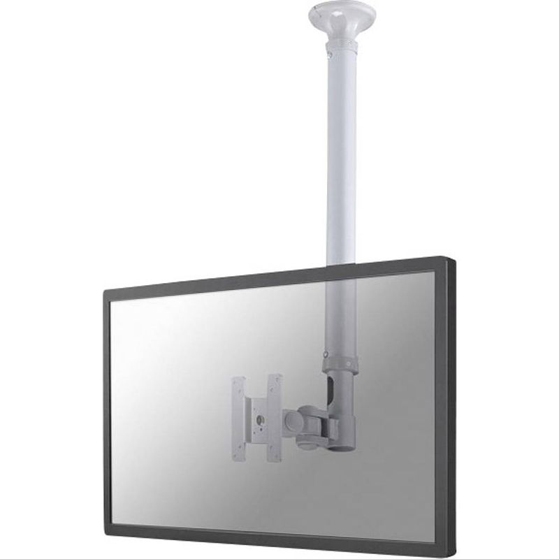 Foto van Neomounts by newstar fpma-c100silver monitor-plafondbeugel 1-voudig 25,4 cm (10) - 76,2 cm (30) in hoogte verstelbaar, kantelbaar, zwenkbaar, roteerbaar