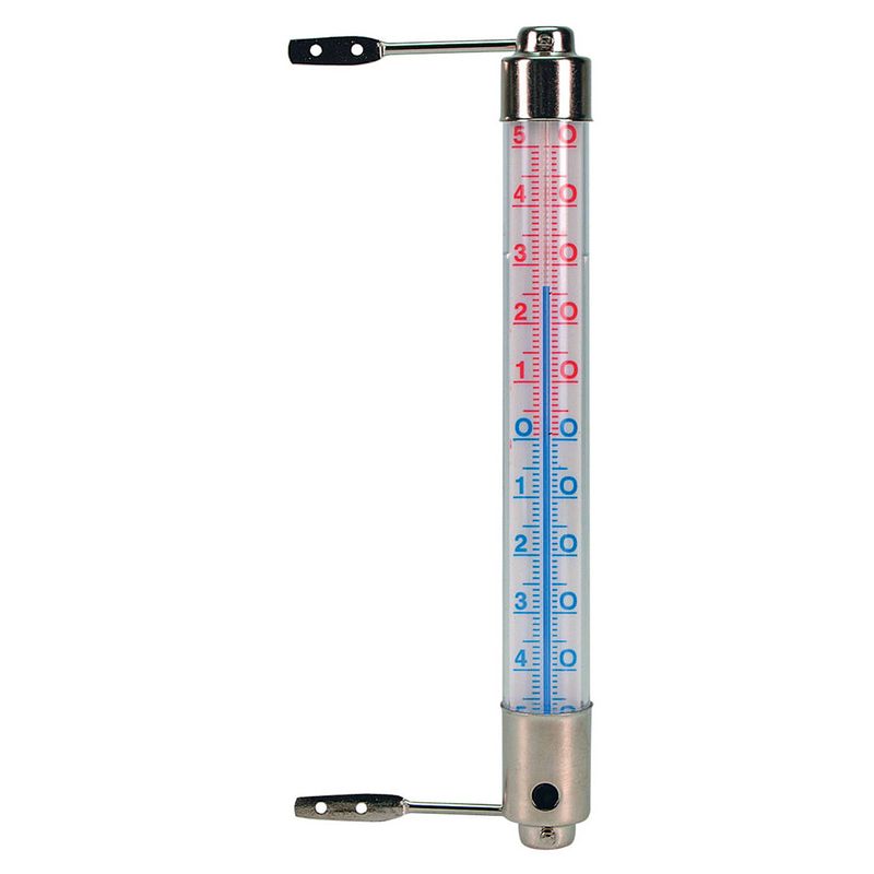 Foto van Metalen thermometer transparant voor buiten 20 cm - buitenthermometers