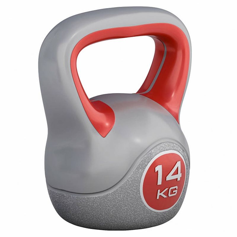 Foto van Gorilla sports kettlebell - kunststof trendy - 14 kg