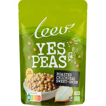 Foto van Leev bio yes peas roasted chickpeas sweetonion 90g bij jumbo