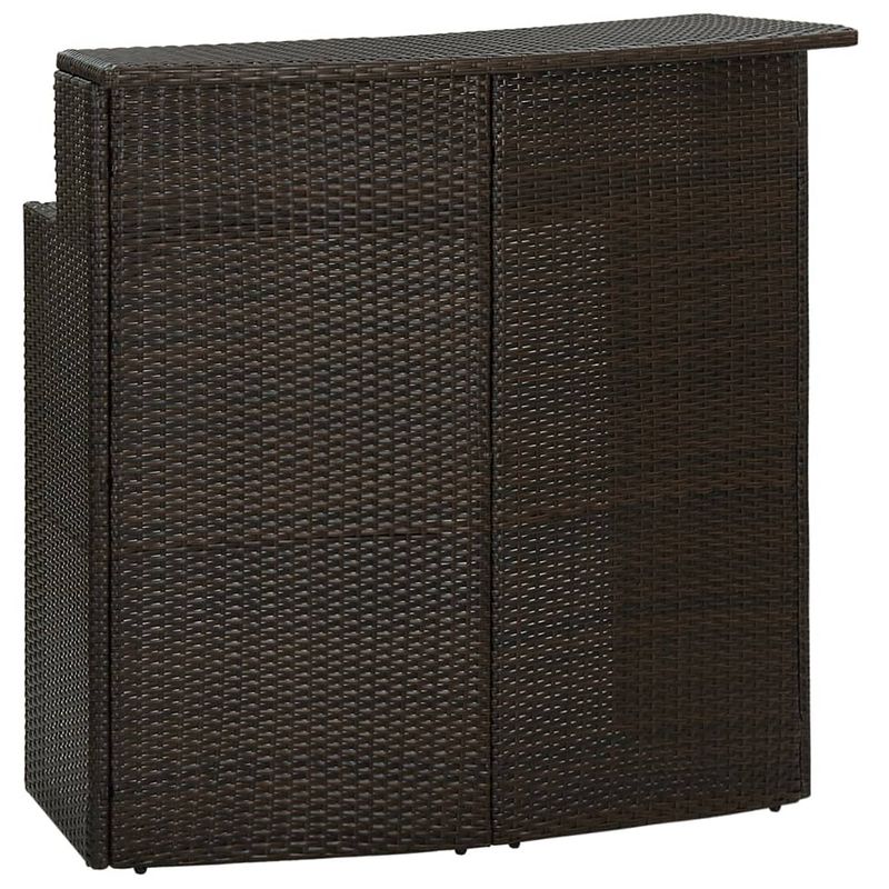 Foto van Vidaxl tuinbartafel 120x55x110 cm poly rattan bruin