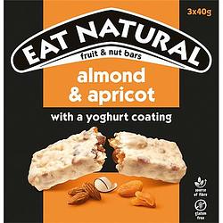 Foto van Eat natural fruit & nut bars almond & apricot with a yoghurt coating 3 x 40g bij jumbo