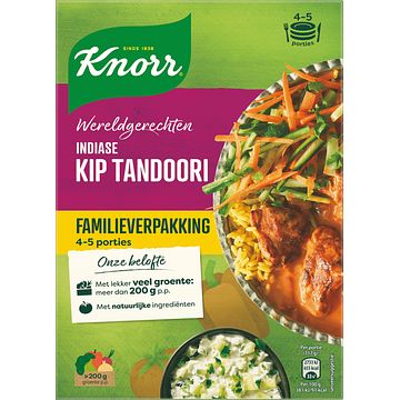 Foto van Knorr wereldgerechten maaltijdpakket indiase kip tandoori xxl 493g bij jumbo