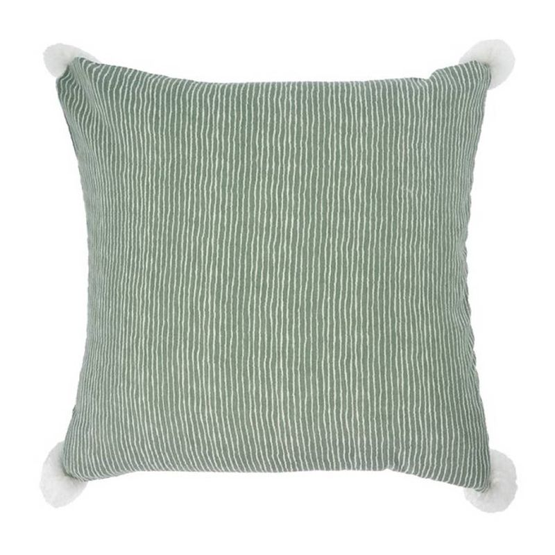 Foto van Rox living kussen gestreept 45 x 45 cm textiel groen/wit