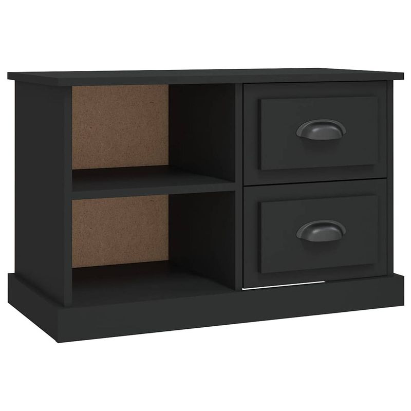 Foto van The living store tv-kast - trendy - meubel - 73x35.5x47.5 cm - zwart - bewerkt hout