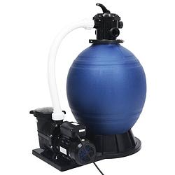 Foto van Vidaxl zandfilter met 7 instellingen en 1000 w pomp blauw en zwart