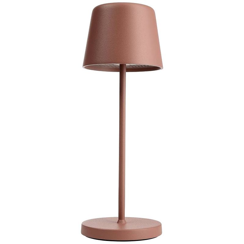 Foto van Deko light canis mini 346079 tafellamp met accu led 2.3 w terracotta