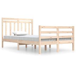 Foto van The living store bedframe - grenenhout - multiplex lattenbodem - 205.5 x 125.5 x 69.5 cm - 120 x 200 cm