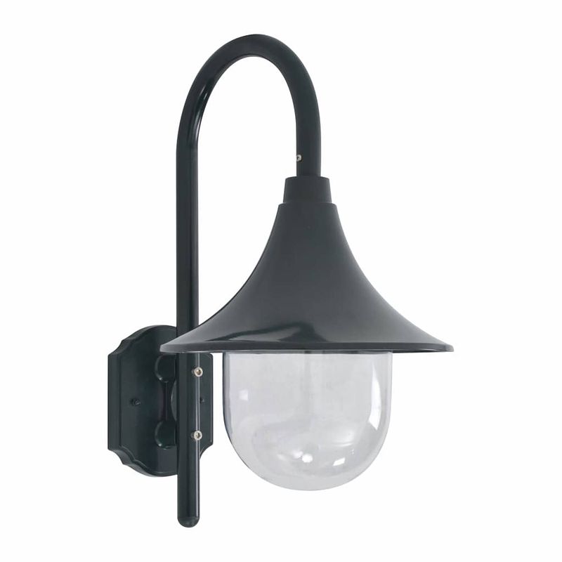 Foto van Vidaxl tuin wandlamp e27 42 cm aluminium donkergroen