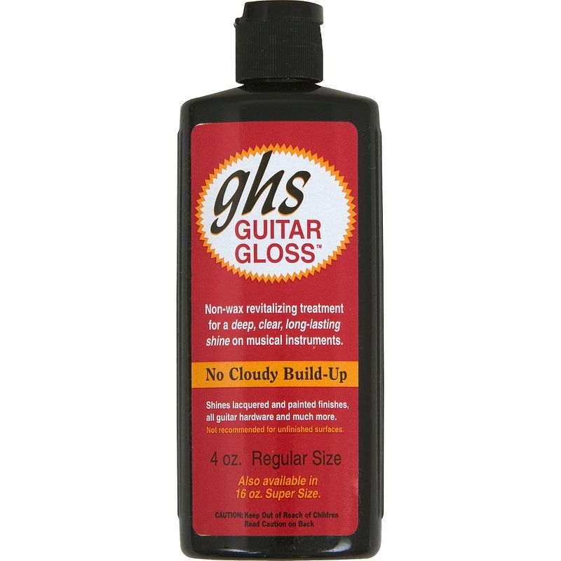 Foto van Ghs a92 guitar gloss poetsmiddel voor instrumenten 120 ml