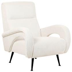 Foto van Beliani svalov - fauteuil-beige-corduroy