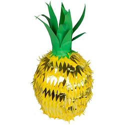 Foto van Amscan piñata ananas 45,5 cm papier/folie goud/groen