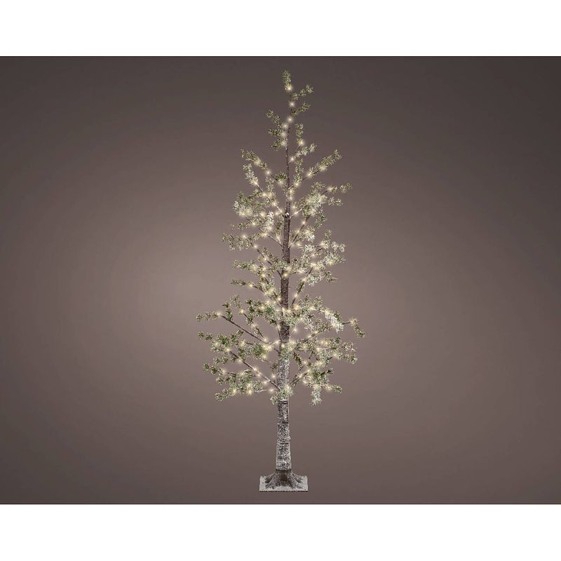 Foto van Lumineo - led boom d60h210 cm groen/warm wit kerstverlichting