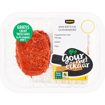 Foto van Jumbo mini biefstuk gemarineerd 120g