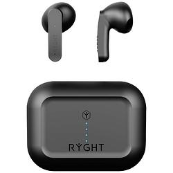 Foto van Ryght mino in ear headset bluetooth stereo zwart ruisonderdrukking (microfoon) indicator voor batterijstatus, headset, oplaadbox, touchbesturing