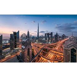 Foto van Komar lights of dubai vlies fotobehang 450x280cm 9-banen