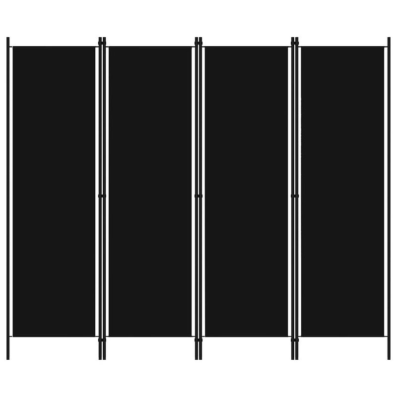 Foto van Vidaxl kamerscherm met 4 panelen 200x180 cm zwart