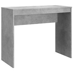 Foto van The living store bureau betongrijs 90x40x72 cm - hoogwaardig bewerkt hout