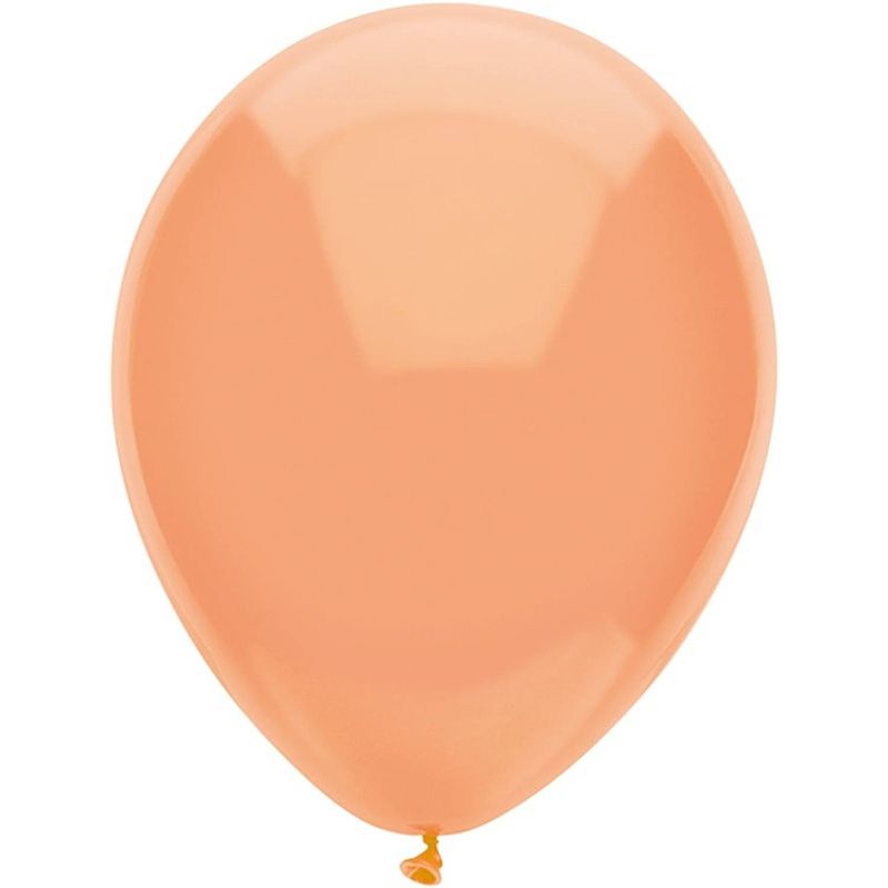 Foto van 10x perzik oranje metallic ballonnen 30 cm