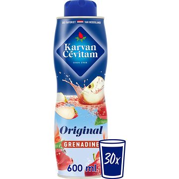 Foto van 2 voor € 5,99 | karvan cevitam grenadine original siroop, 600ml aanbieding bij jumbo