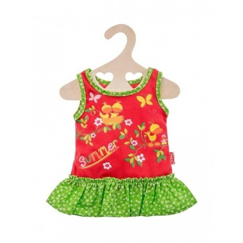 Foto van Heless poppenkleding zomerjurk groen/rood 35-45 cm