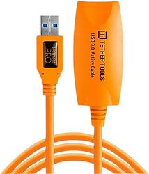 Foto van Tether tools tetherpro usb a 3.0 naar usb female actieve verlengkabel oranje