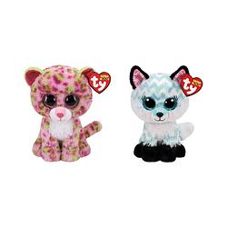 Foto van Ty - knuffel - beanie boo'ss - lainey leopard & atlas fox