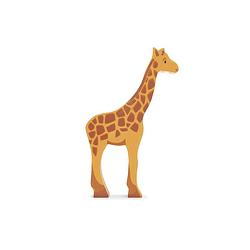 Foto van Tender leaf toys safaridier giraffe junior 14,5 cm hout oranje