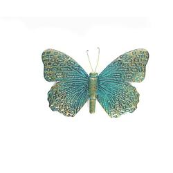 Foto van Metalen vlinder brons 31x22 cm wanddeco